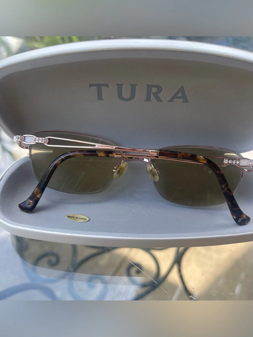 Tura R146 Rose Gold Brown Eyeglass Frames Prescription Glasses